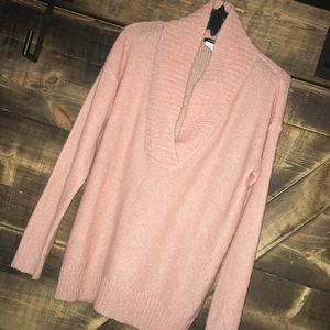 J. Crew cowl neck sweater, light pink